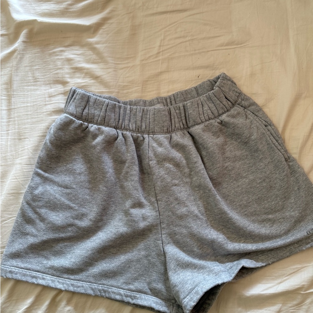 nuuds Light Gray Athletic Shorts - Picture 2 of 5